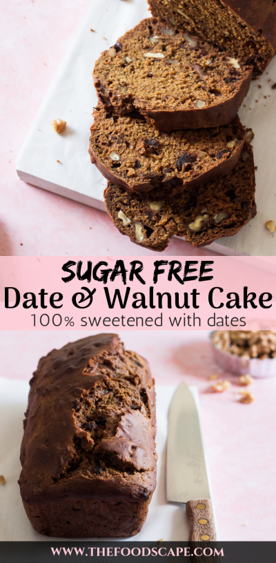 Sugar-free Date & Walnut Cake Recipe. Loaf Date Cake Recipe sweetened only with dates. Healthy Dessert Recipe. Healthy Cake Recipe. Diabetic Cake Recipe. Date & Walnut Cake Recipe. Refined Sugar Free Date & Walnut Cake. Food Photography. Loaf Cake Food Photography. #refinedsugarfree #sugarfree #cake #recipe #food #dessert #dessertrecipes #foodphotography